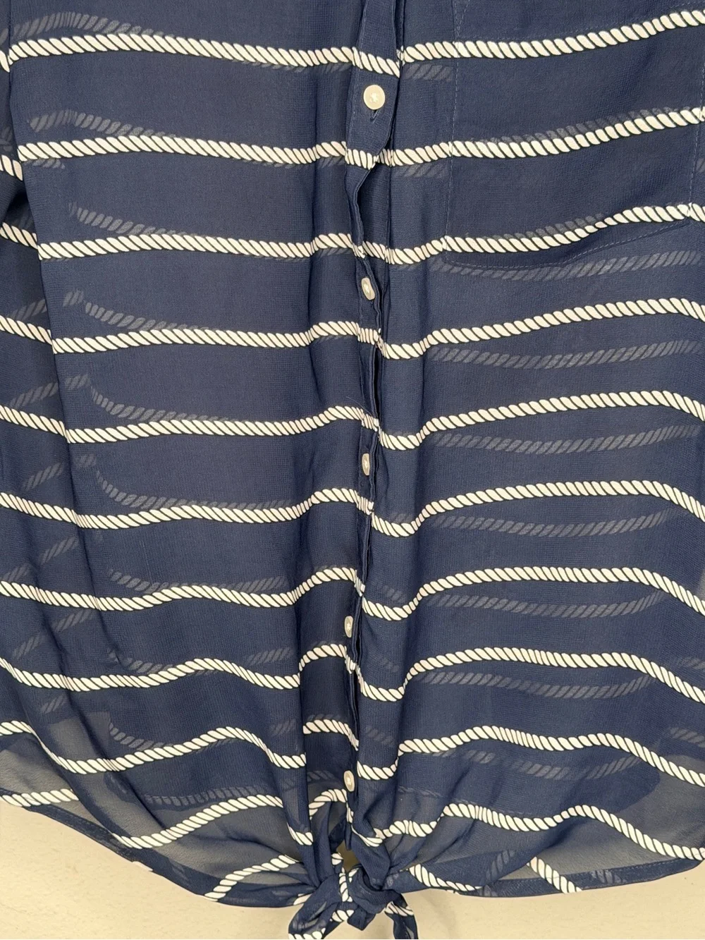 Gap Navy Sheer Top - Picture 3 of 7